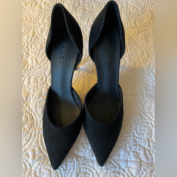 Vince Celeste Black Suede D’orsay Heels - Picture 6 of 8